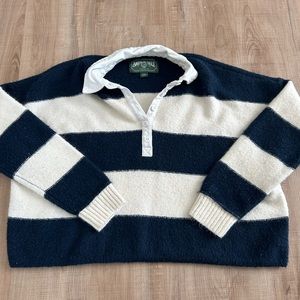 American Eagle Cropped Sweater Polo